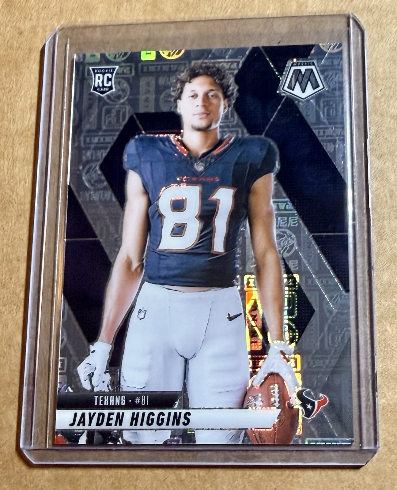 Jayden Higgins 2025 Mosaic Variation SILVER KNIGHT PRIZM /149 Texans RC #286