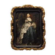 5x7 Vintage Picture Frame, Antique Black and Gold Ornate Photo Frame, for Tab...