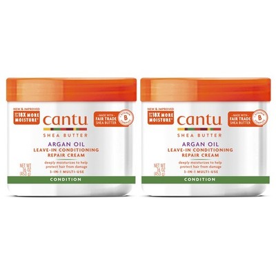 Repair Damaged Hair Fast - Cantu Leave In Cream Argan Oil 16oz Pack