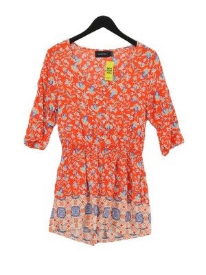 Nerzrosa Damen Playsuit S Orange Geometrisch 100% Viskose Playsuit
