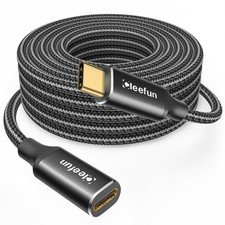 CLEEFUN 10ft USB C Extension Cable, 3.2 Male to Female, 5Gbps 10ft, Black