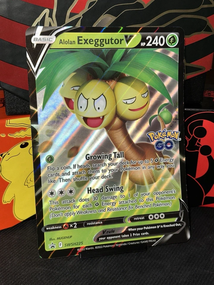 Alolan Exeggutor V SWSH225 - Jumbo Card - NM - Image 2 of 2