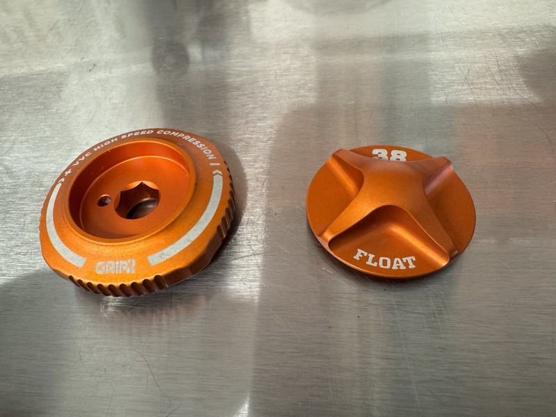 Genuine Fox 38 Compression Adjuster Dial & Air Cap