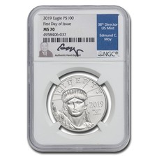 2019 1 oz American Platinum Eagle MS-70 NGC (FDI, Moy Label) 2723.90 per troy oz