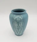 1922 Rookwood Pottery Matte Blue Bleeding Heart Flower 5.5" Vase Model 2123