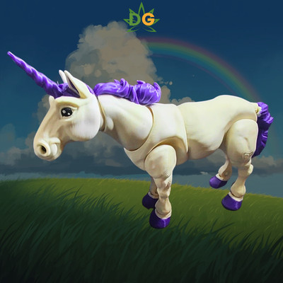 Purple Flexi Unicorn Figure | 3D Printed Magical Creature with Multiple Colors!