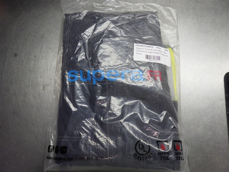 NEW! Supera FR Hi-Viz Navy Blue PPE Coverall FR180CO/44X32 Tall 