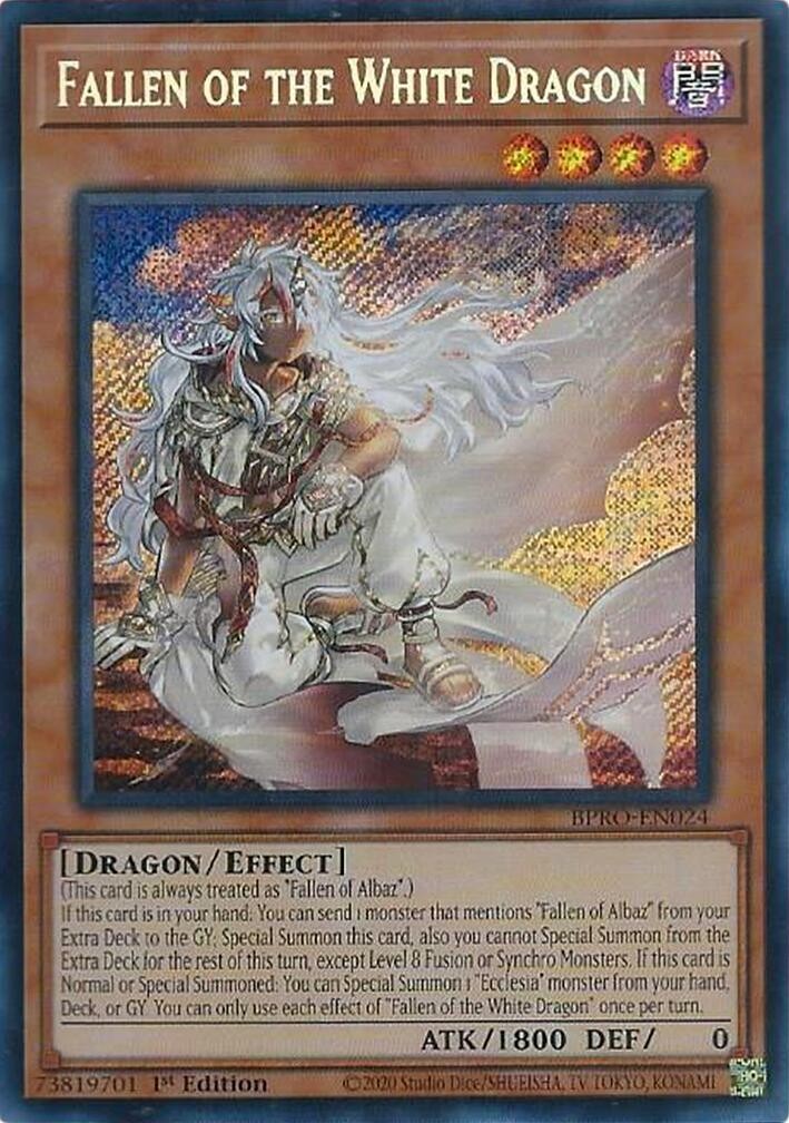 Fallen of the White Dragon BPRO-EN024 Secret Rare 1st Ed NM