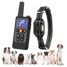 2600ft Dog Training Collar with Remote IP67 Waterproof Rechargeable Pet E-Collar