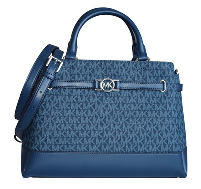 Michael Kors Damen Tasche Schultertasche Bag  REED LG CZ BELTED SATCHEL admiral