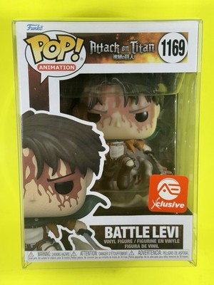Funko Pop Battle Levi Bloody Attack On Titan AE EXCLUSIVE Animation & Vaulted