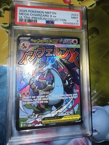 2025 MEGA CHARIZARD X ex UPC BLACK STAR PROMO #023 PSA 9 ENGLISH