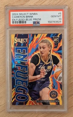 2024 Select WNBA Cameron Brink RC En Fuego Blue Prizm /49 PSA 10 Gem Mint SSP