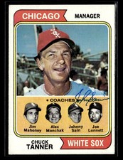 Johnny Sain signed auto 1974 Topps #221 card Chicago White Sox