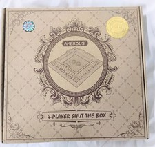4-Player 10 Number, Shut The Box/ Flip-Tile-Block Wooden Board Game New Sealed