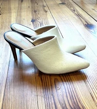 NEW IN BOX Marias White Pointy Mule Shoes Sz 8 Retail $320