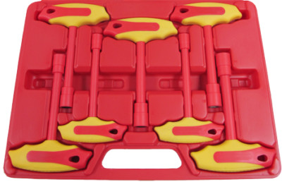 7 Piece VDE T-Handle Nut Driver Set T&E Tools TH100