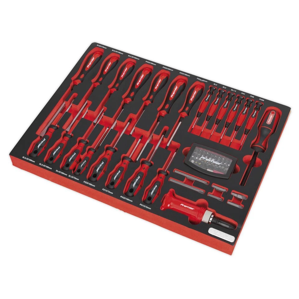Sealey TBTP04 Tool Tray with Screwdriver Set 72pc - Image 2 of 3