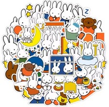 New 60pcs New Miffy Cartoon Stickers Waterproof Notebook Stationery Sticker