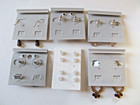 Vintage New Old Stock Glass Dangle Earrings Posts — photo 2