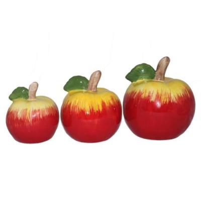 3pc Ceramic Apple Set Kitchen Decor Fruit Ceramic Decor New