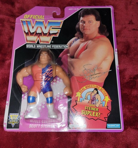 WWE/WWF Hasbro Scott Steiner MOC purple card Amazi...