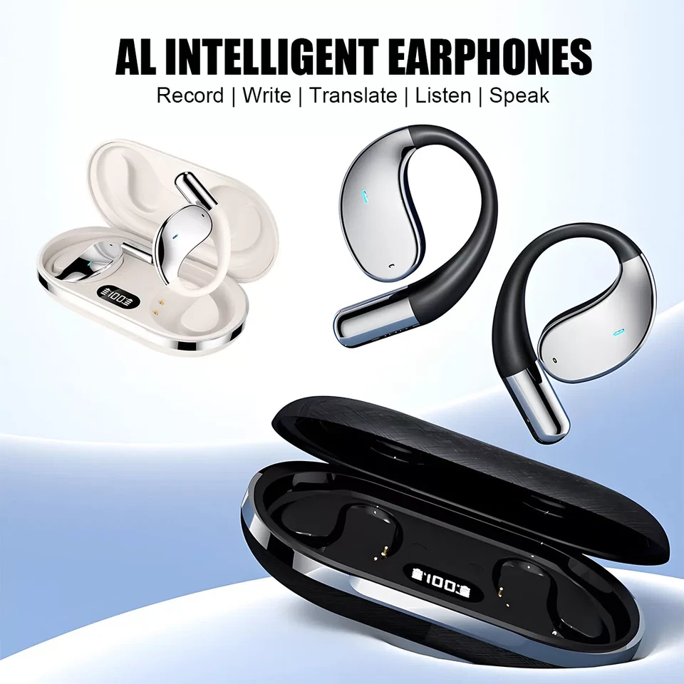 3-In-1 Smart Voice Translation Earbuds 150+Languages Real Time Translator US lot - Image 2 of 4