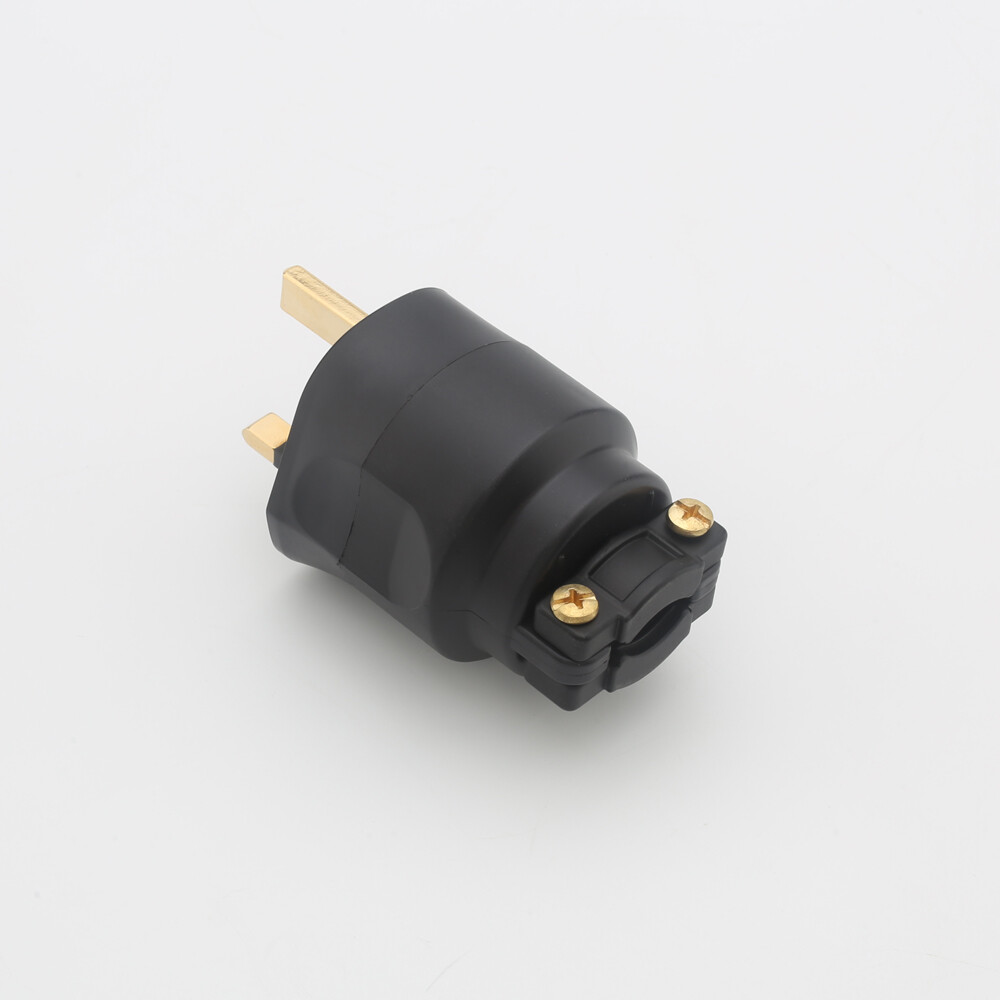 Connettore Audio Oro Connettore Fusibile UK 13A Placcato Oro 3 Pin - Per Alimentazione HiFi E Audio Di Qualità Connettore Nero Oro