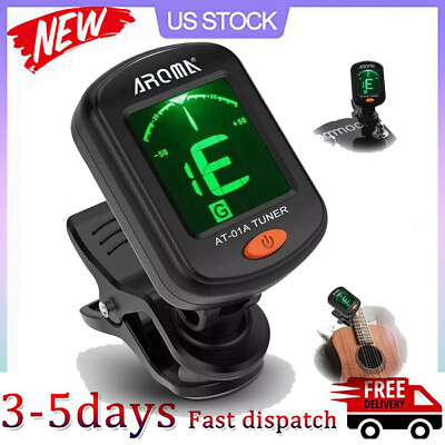 Chromatic Clip-On Tuner for Electric Acoustic Guitar Bass Ukulele Banjo Violin