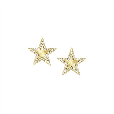 Nomination TrueJoy Gold Star Ohrringe, Sterlingsilber 24 Karat vergoldet