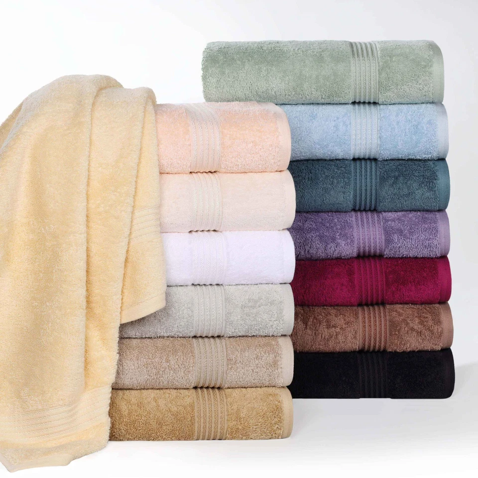 600 GSM Heritage Egyptian Cotton Plush Highly Absorbent Luxury 6 Piece Towel Set - Image 2 of 4