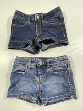 Gap Girls Cotton Blend Regular Fit Casual Summer Denim Shortie Shorts Lot Of 2 6