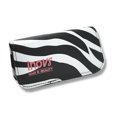 ATOZ SCISSORS LEATHER SCISSOR POUCH HAIRDRESSING SCISSORS HOLDER TOOL SHEARS BAG ZEBRA DESIGN.