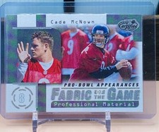 1999 Leaf Certified Cade McNown Fabric of the Game Football Card #FG24 1000/1000