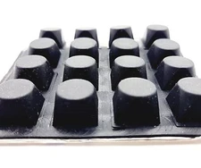 3/4" Wide Pyramid Rubber Stick on Feet 1/2" Tall 3M Adhesive Backed Bumper Pads
