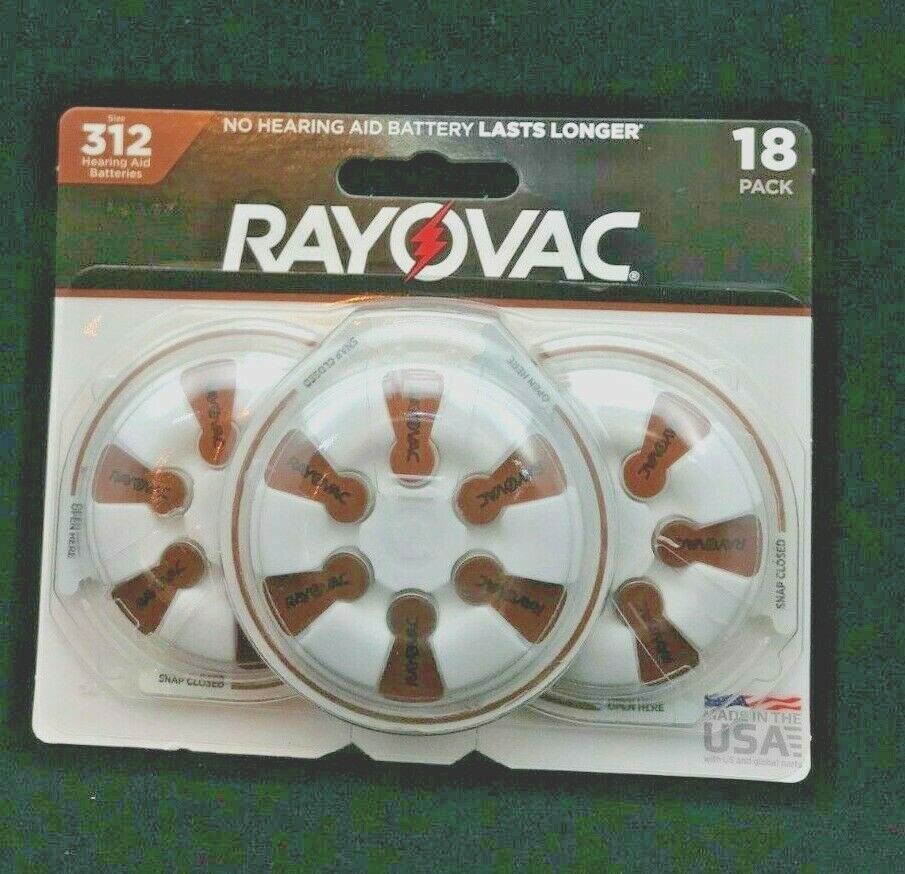 Rayovac 312-16 Size 312 Hearing Aid Batteries