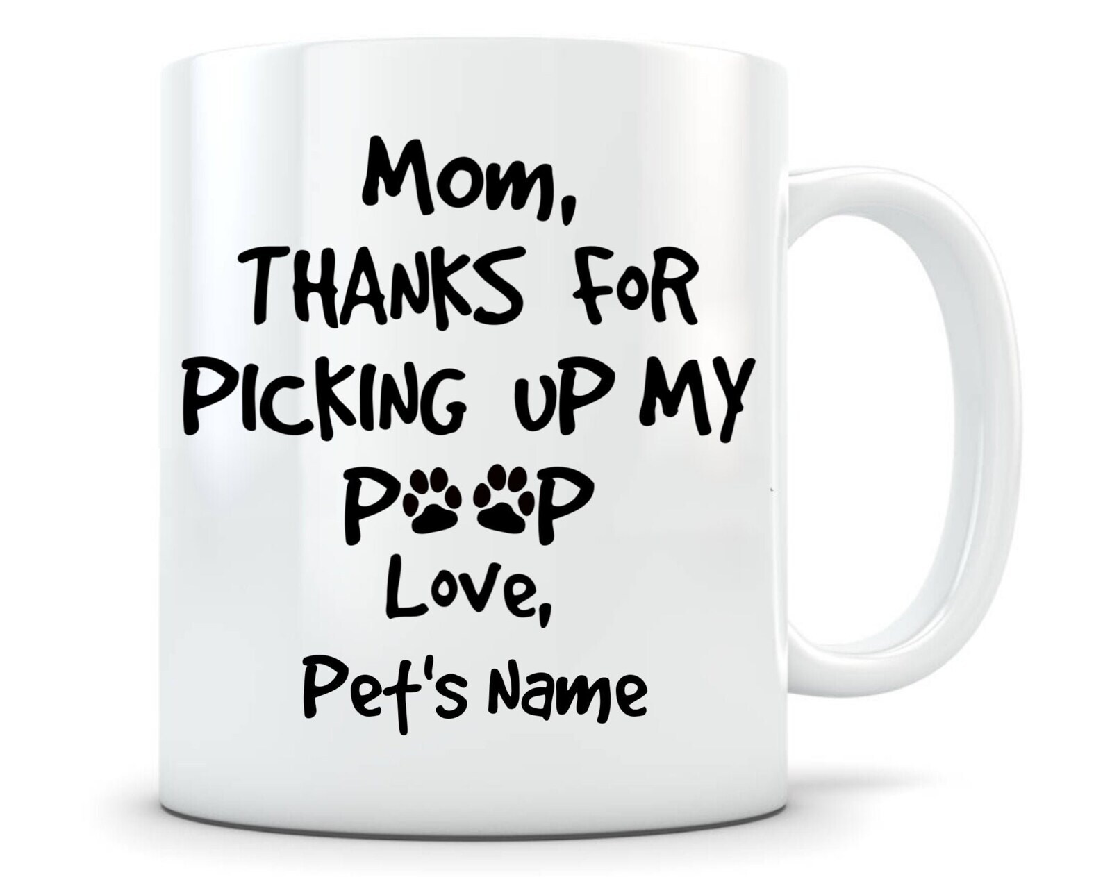 Dear Dog Mom Mug Personalized Dog Mama Cat Mom Funny Coffee Cup From Pets Thanks