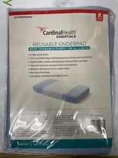Cardinal Health Essentials 34" x 36" Reusable Underpad Bed Pad flap
