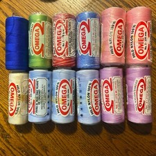 Hilo Omega 2 100 Nylon Thread 275 Meters 300 Yards LOT of 10 Crochet