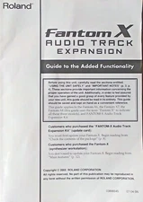 Original Roland Fantom X Audio Track Expansion Manual Book for X6 X7 X8 Synth