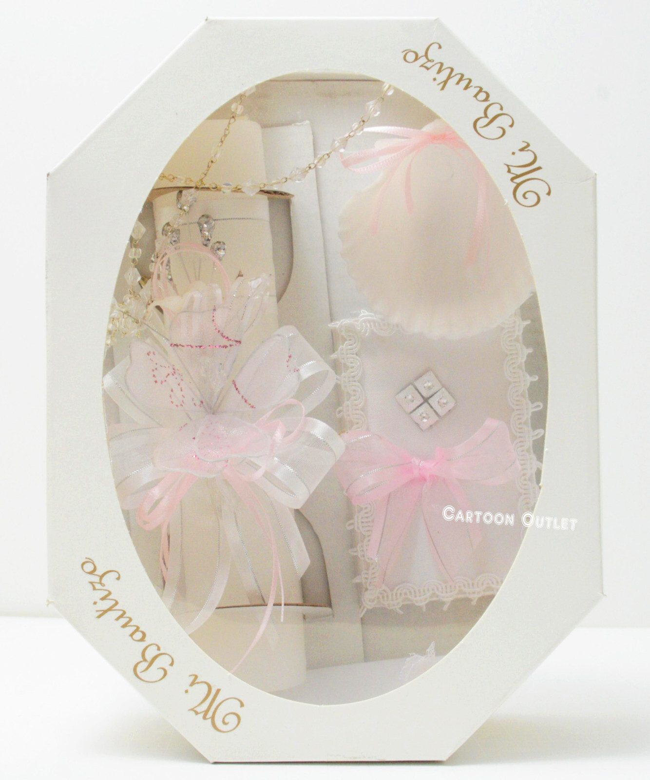 5 PCS BAPTISM CANDLE GIFT SET FAVORS GIRL SET DE VELA BAUTIZO NINA