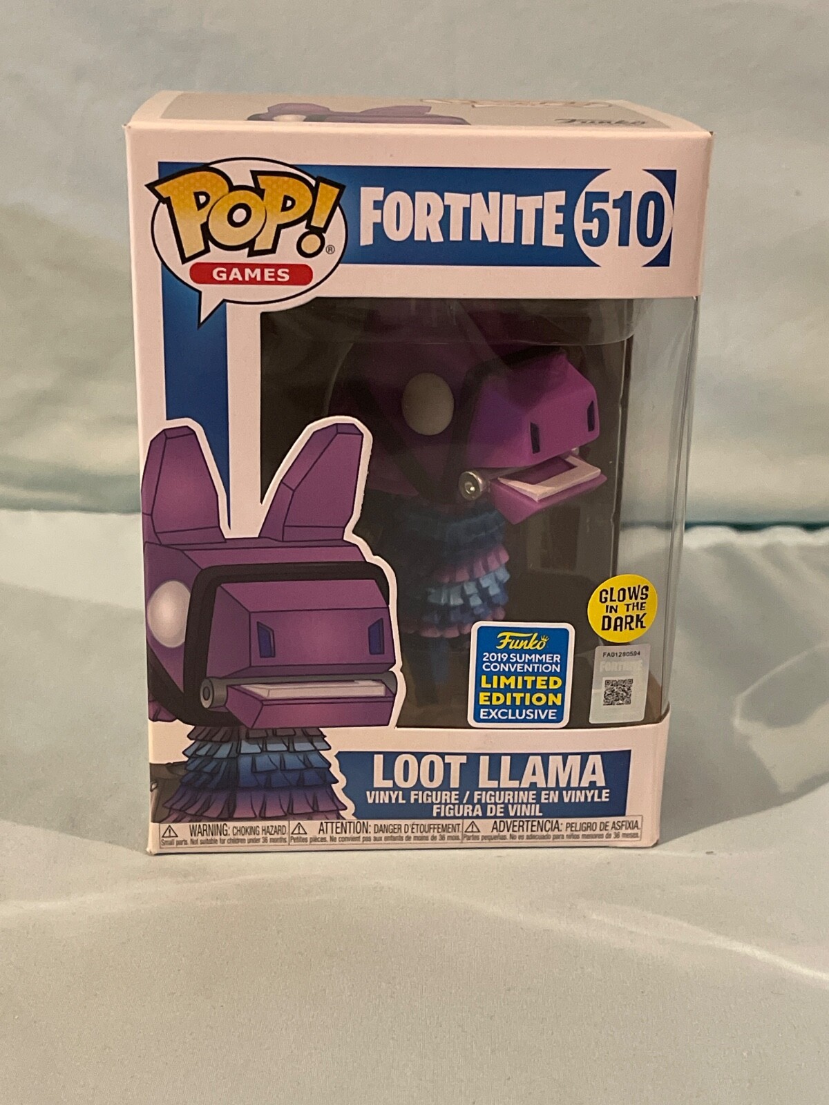 Funko Pop 2019 Summer Con. Ex. GITD Fortnite Loot Llama
