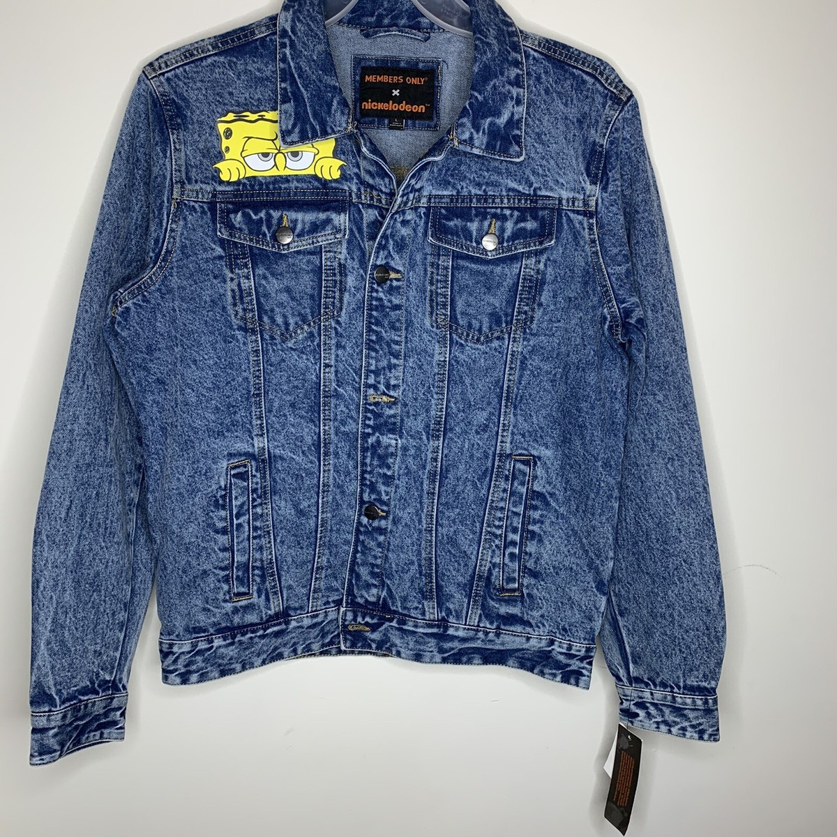 NWT Members Only Nickelodeon Mens L Spongebob Blue Denim Jean