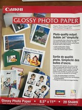 CANON GLOSSY PHOTO PAPER 17 SHEETS 8.5" x 11"