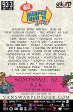 WARPED TOUR 2016 PHOENIX CONCERT POSTER:Sleeping With Sirens, Sum 41, Yellowcard