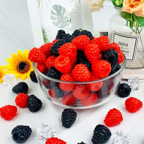 Color Mulberry Branch Model Photography Props Artificial Raspberry Fake ...