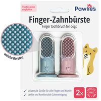 Pawlie's® ZahnbüRste Hund Katze 2Er Set | Fingerling Silikon Zahnpflege