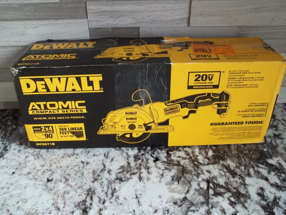 NEW DeWALT DCS571B 20V MAX ATOMIC BL Li-Ion 4-1/2