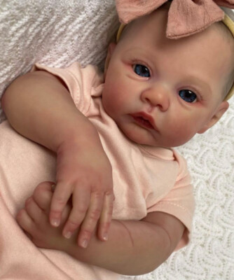 Real Looking Reborn Baby Dolls 19inch Lifelike Newborn Baby Doll Painted Hair
