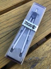 Weems & Plath Fine Nautical Instruments 7" Matte Nickel Compass With Case German